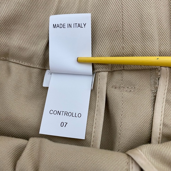 BRUNELLO CUCINELLI Cropped Pleated Cotton Blend Twill Tapered Pants Women’s 12 - Picture 7 of 15